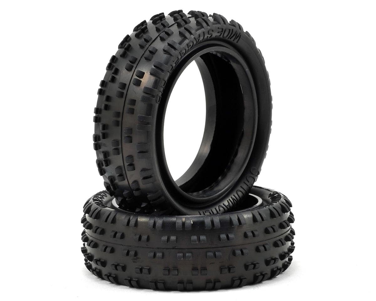Schumacher Wide "Stagger Rib" 2.2" 1/10 4WD Buggy Front Carpet Tires (2) (Silver)