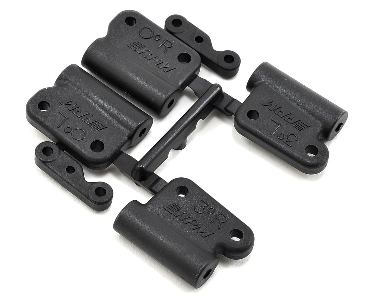 RPM 0° & 3° Hybrid Gearbox Rear Mount Set for Traxxas 2WD Chassis (Black)