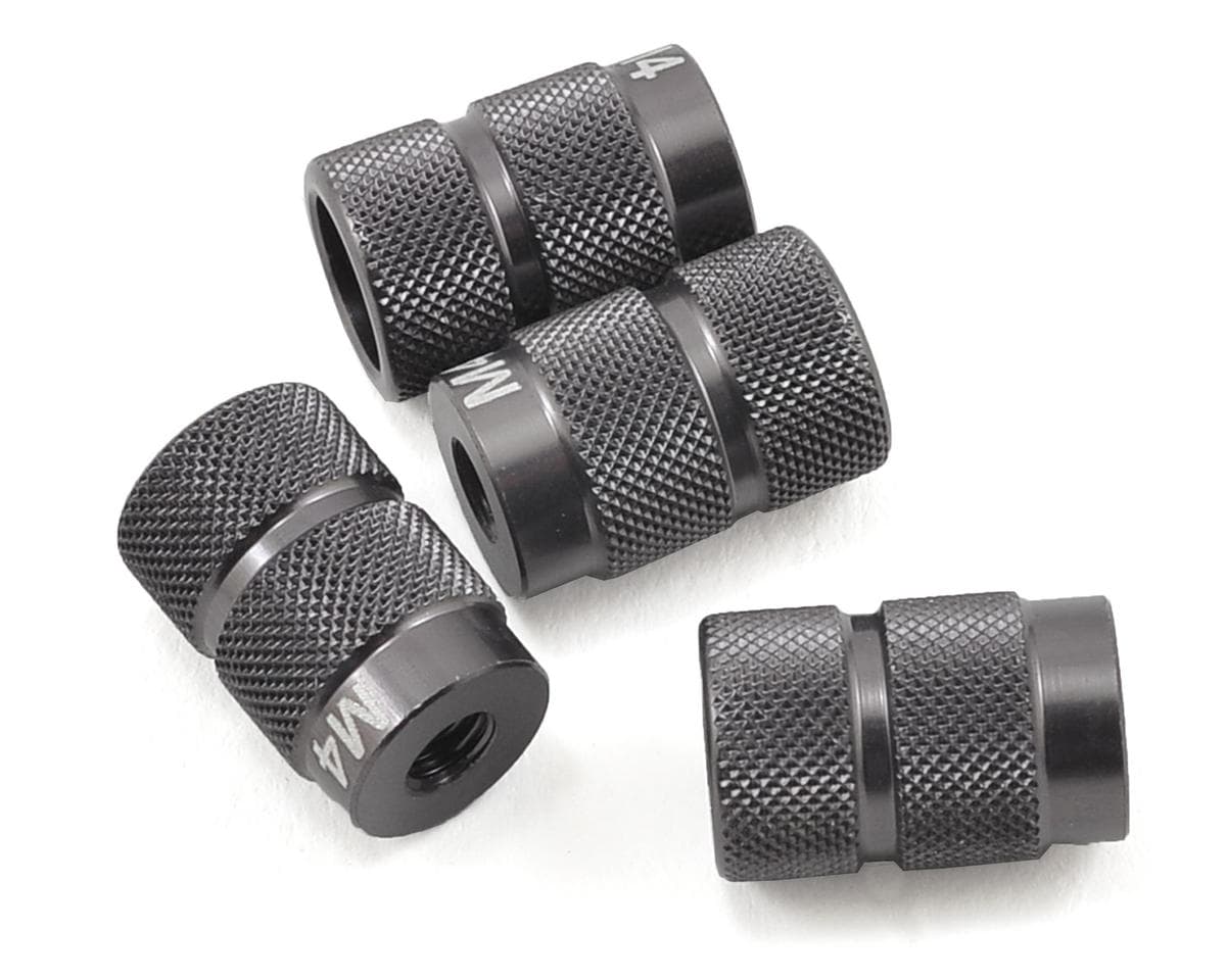 AM Arrowmax 4mm Aluminum 1/10 Set-Up System Wheel Nut (4)