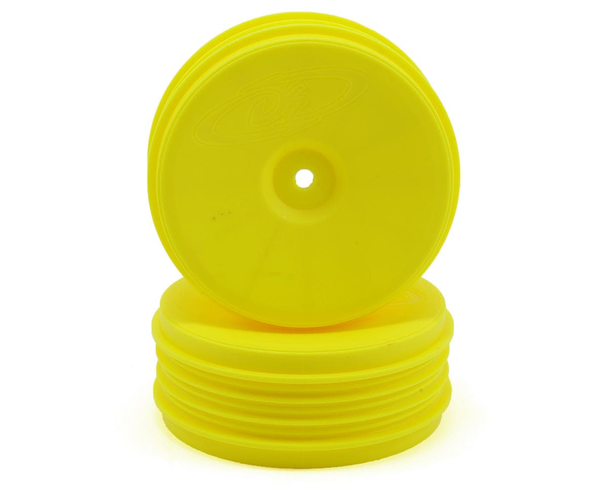 DE Racing Speedline PLUS 2.4 1/10 Buggy Front Wheel (2) (Yellow) w/12mm Hex (B6/RB6)