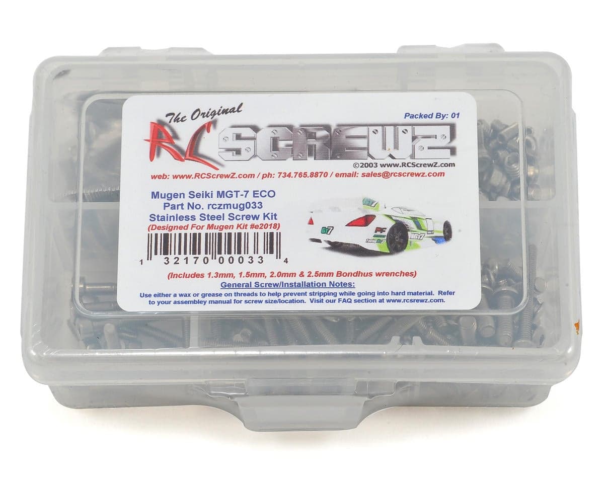 RC Screwz Mugen Seiki MGT7 ECO Stainless Screw Kit