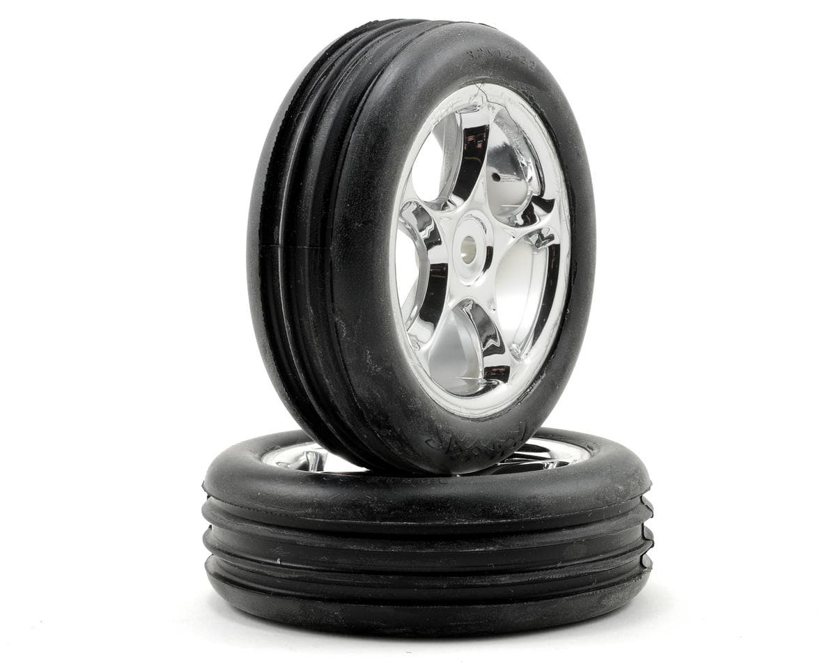 Traxxas Alias 2.2" Front Pre-Mounted Tires (2) (Bandit) (Chrome) (Standard)