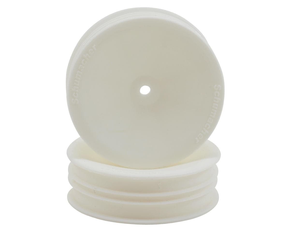 Schumacher 12mm 1/10 2WD Buggy Slim Front Hex Wheels (White) (2)