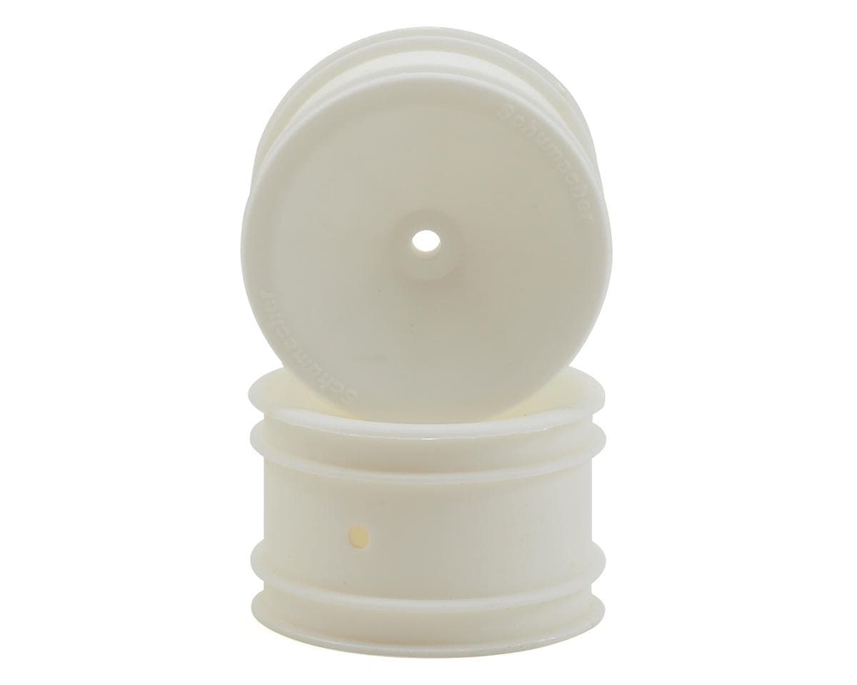 Schumacher 12mm 1/10 Buggy Rear Hex Wheels (White) (2)