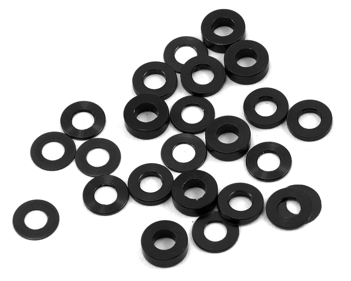 Trinity 3mm Aluminum Ball Stud Shims (Black) (24) 0.25mm, 0.5mm, 1.0mm & 2.0mm