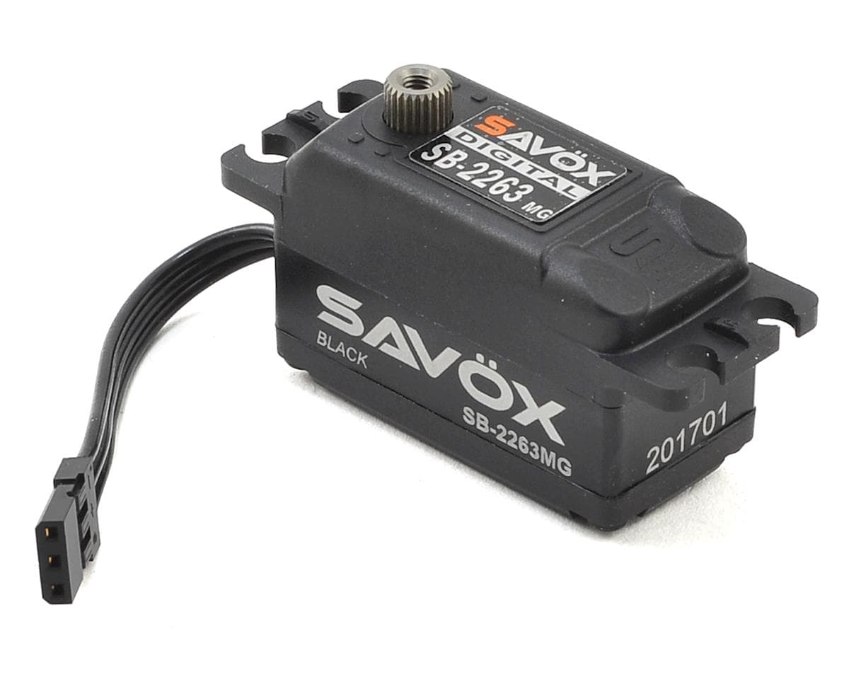 Savox SB-2263MG Plus Black Edition "High Speed" Low Profile Brushless Digital Metal Gear Servo