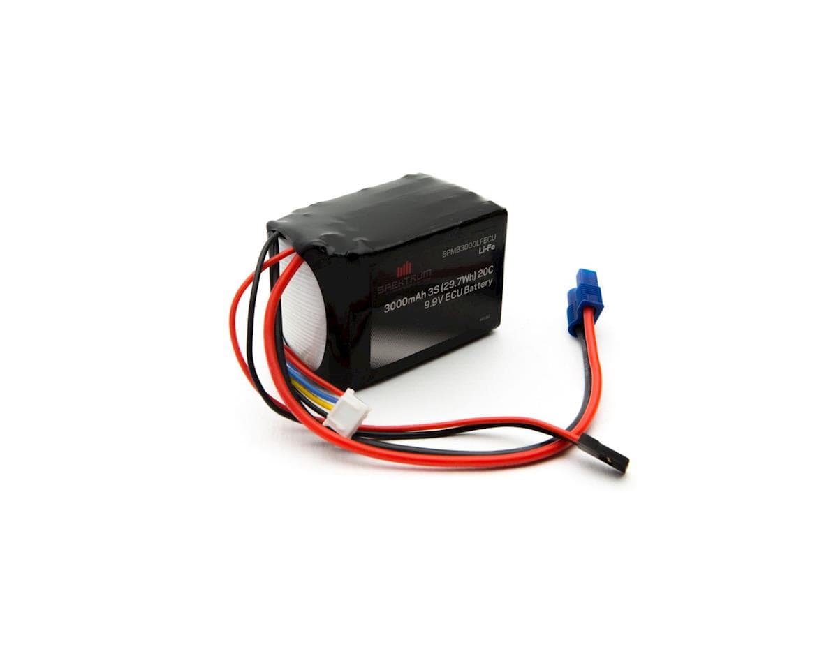 Spektrum RC 9.9V 3000mAh 3S LiFe ECU Battery: Universal Receiver, EC3
