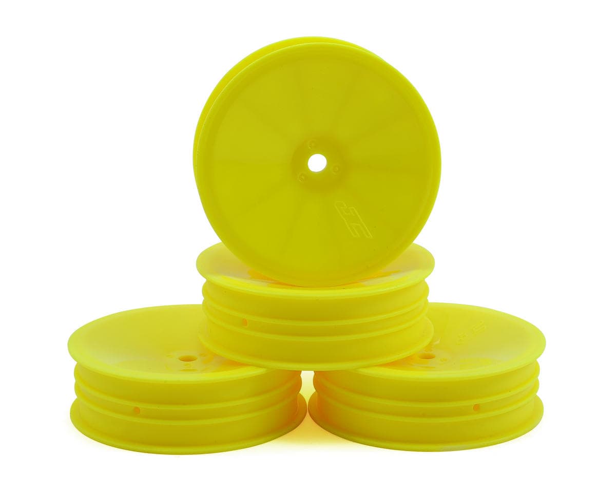 JConcepts Mono 2.2 "Slim" Front Wheels (Yellow) (4) (B7/B6/RB6/SRX2/YZ2) w/12mm Hex