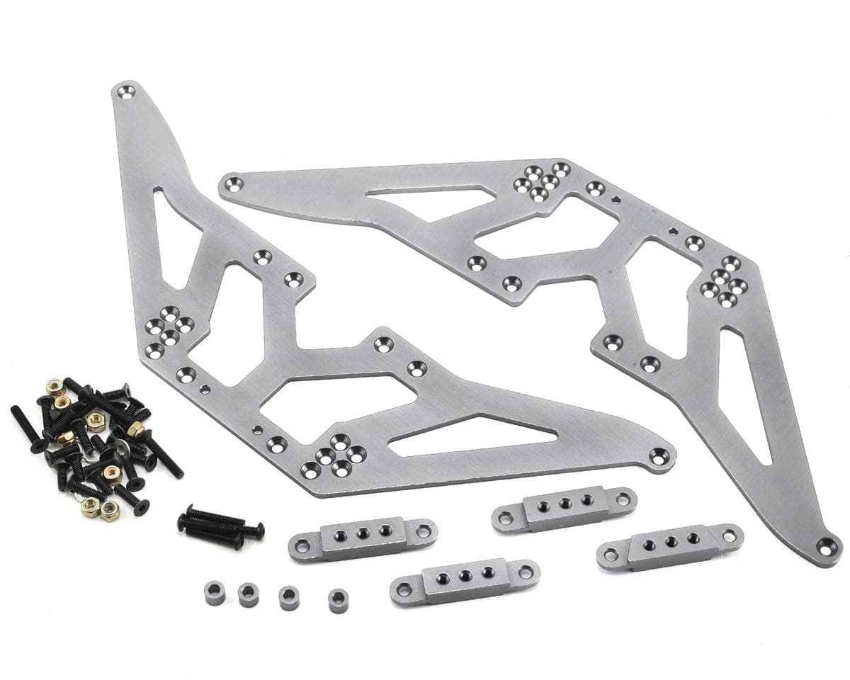ST Racing Concepts SCX10 Aluminum Chassis Lift Kit (Silver) w/Shock Mounts & Hardware
