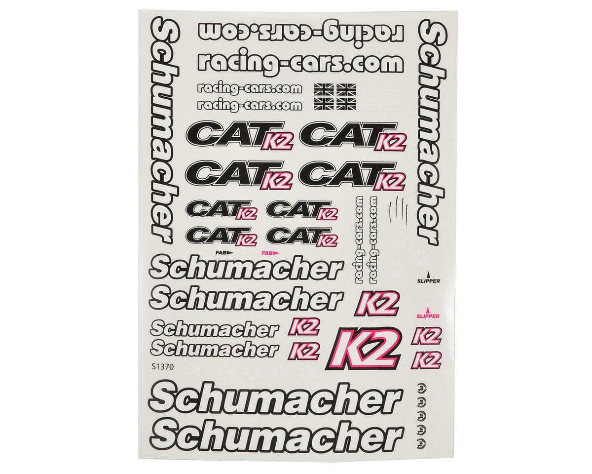Schumacher CAT K2 Decal Sheet