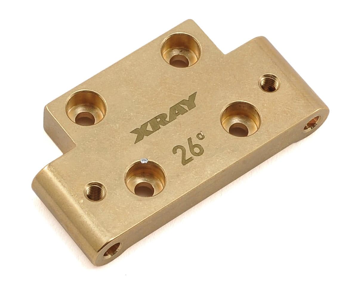 XRAY XB2 26° Brass Front Lower Arm Mount