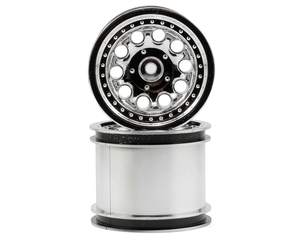 RPM 12mm Hex "Revolver 10 Hole" Rear Wheels for Traxxas 1/10 Electric Chassis (Chrome) (2)