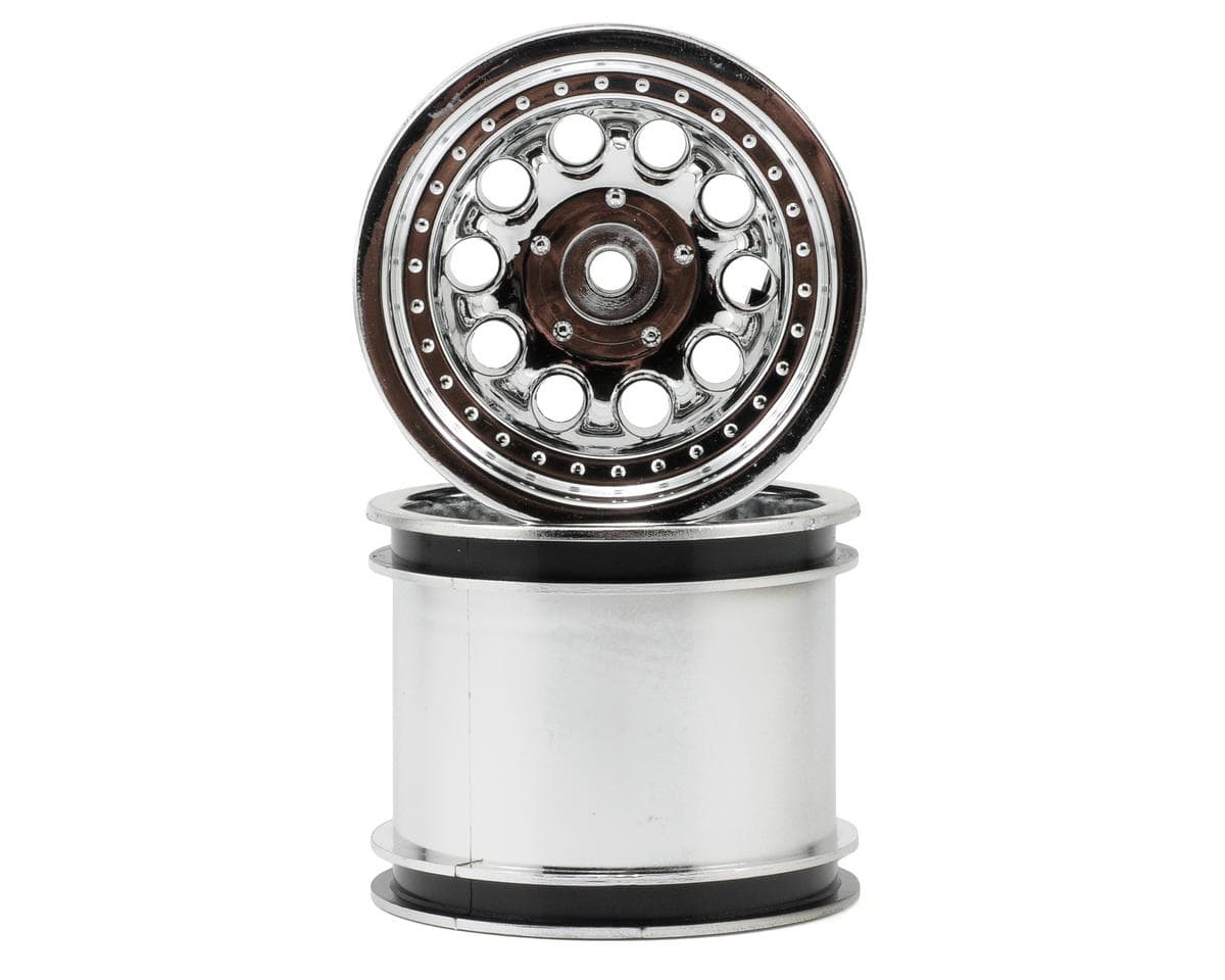 RPM Revolver 10 Hole Wheels for Traxxas 1/10 Electric Front/Nitro Rear 12mm Hex (Chrome) (2)