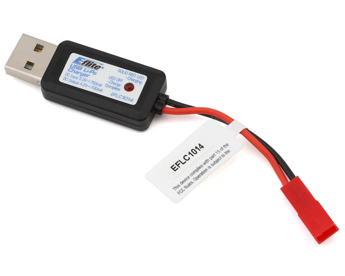 E-flite 1S USB Li-Po Charger, 700mA, JST