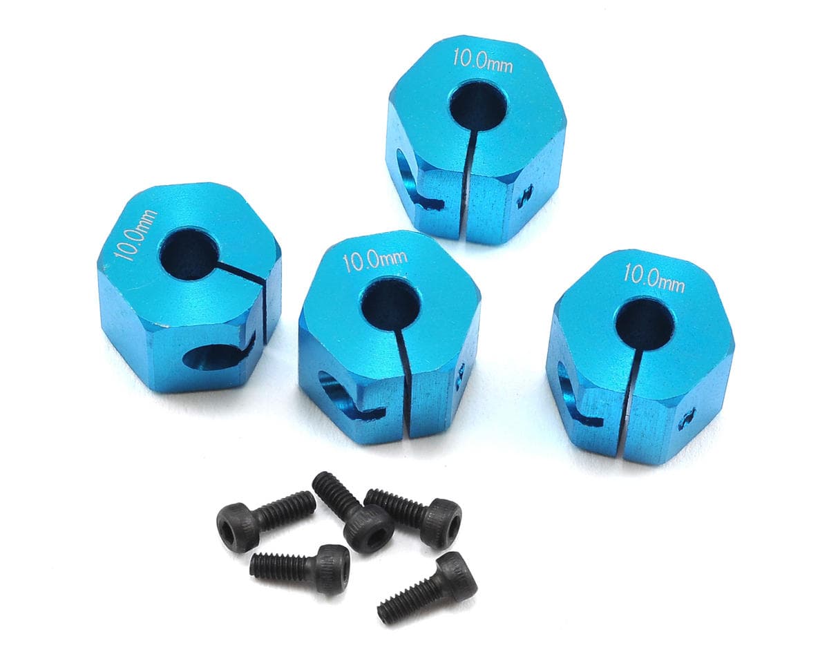 Gmade 12mm Aluminum Clamping Wheel Hub Hex (Blue) (4) (10mm Thick)