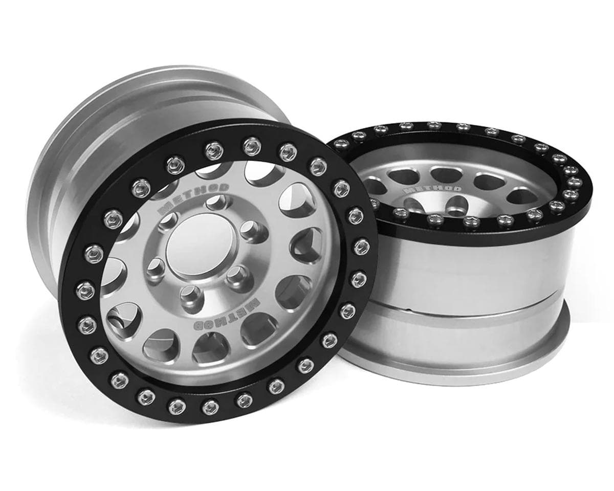 Vanquish Products 1.9" Method 105 CNC Aluminum Crawler Beadlock Wheels (Clear) (2)