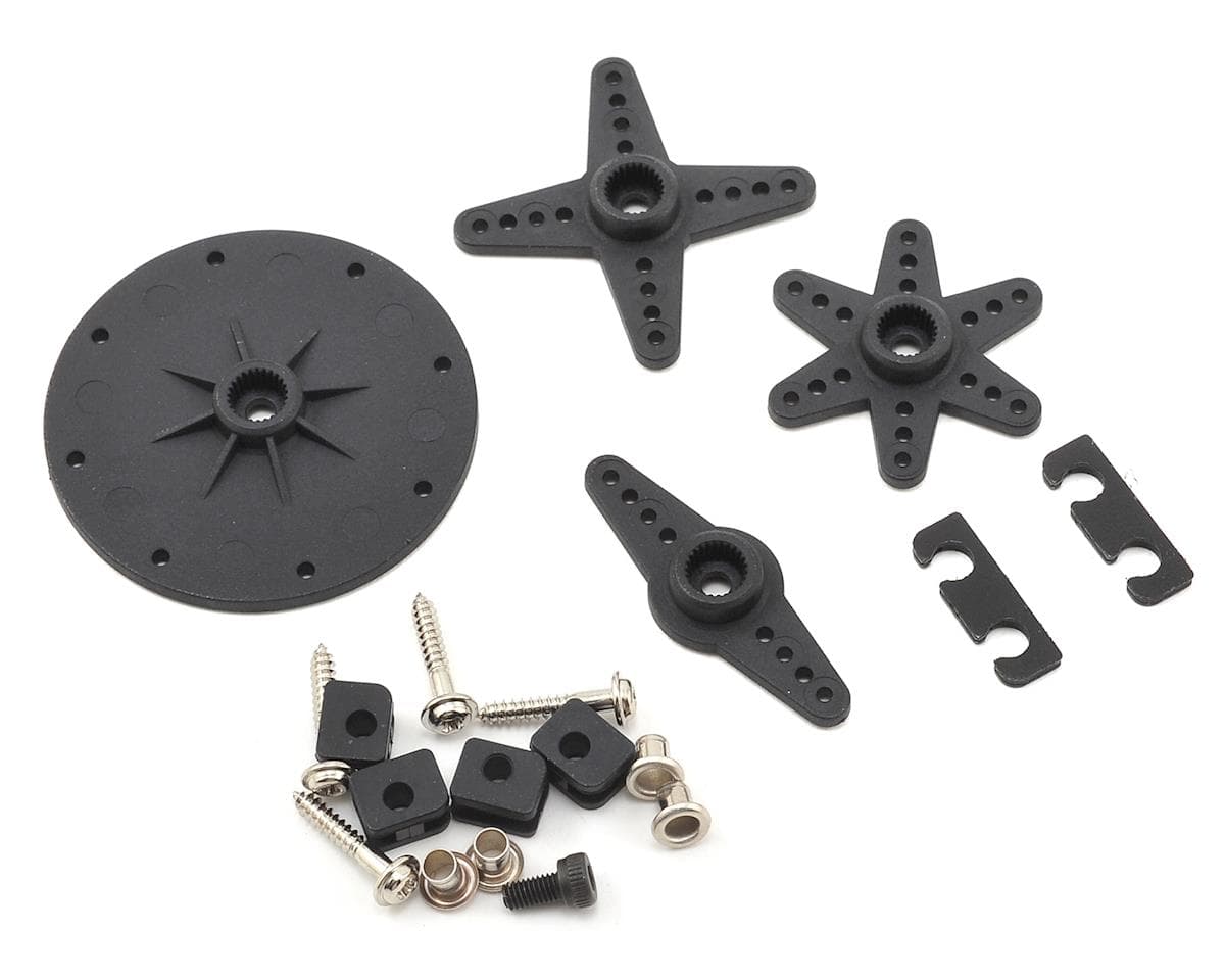 ProTek RC Plastic Servo Arm & Accessories Set (25T) w/Horns, Eyelets, Rubber Grommets & Screws