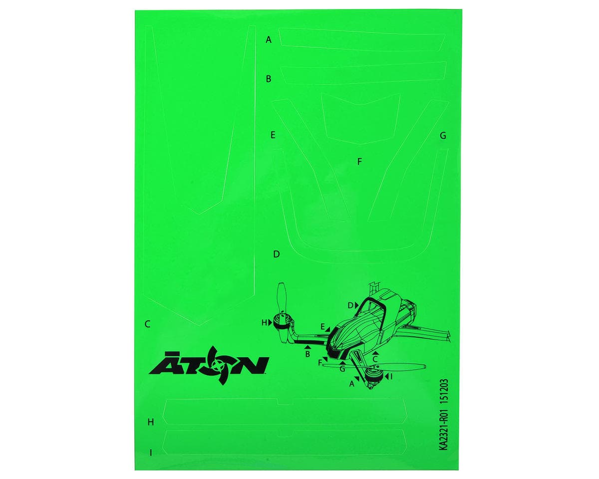 Traxxas Aton High Visibility Decals (Green)