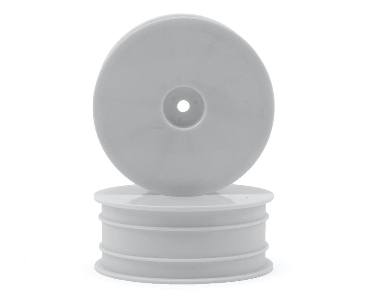 Raw Speed RC 2.2" 1/10 2WD Front Wheels (White) (2) (B6/RB6) w/12mm Hex