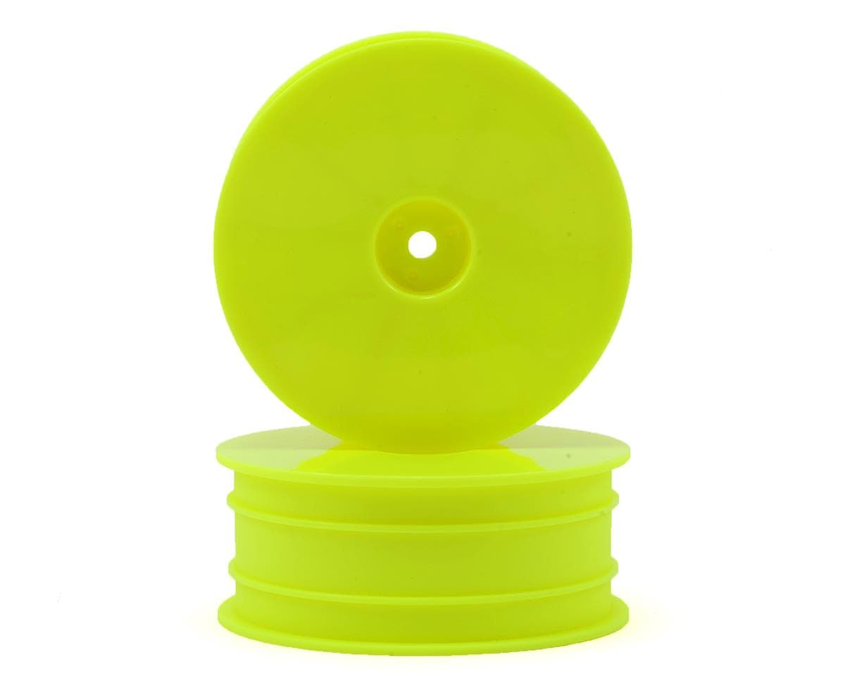 Raw Speed RC 2.2" 1/10 2WD Front Wheels (Yellow) (2) (B6/RB6) w/12mm Hex