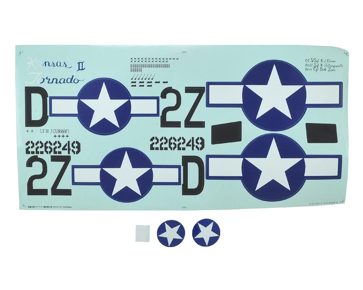 E-flite P-47D Razorback Decal Sheet