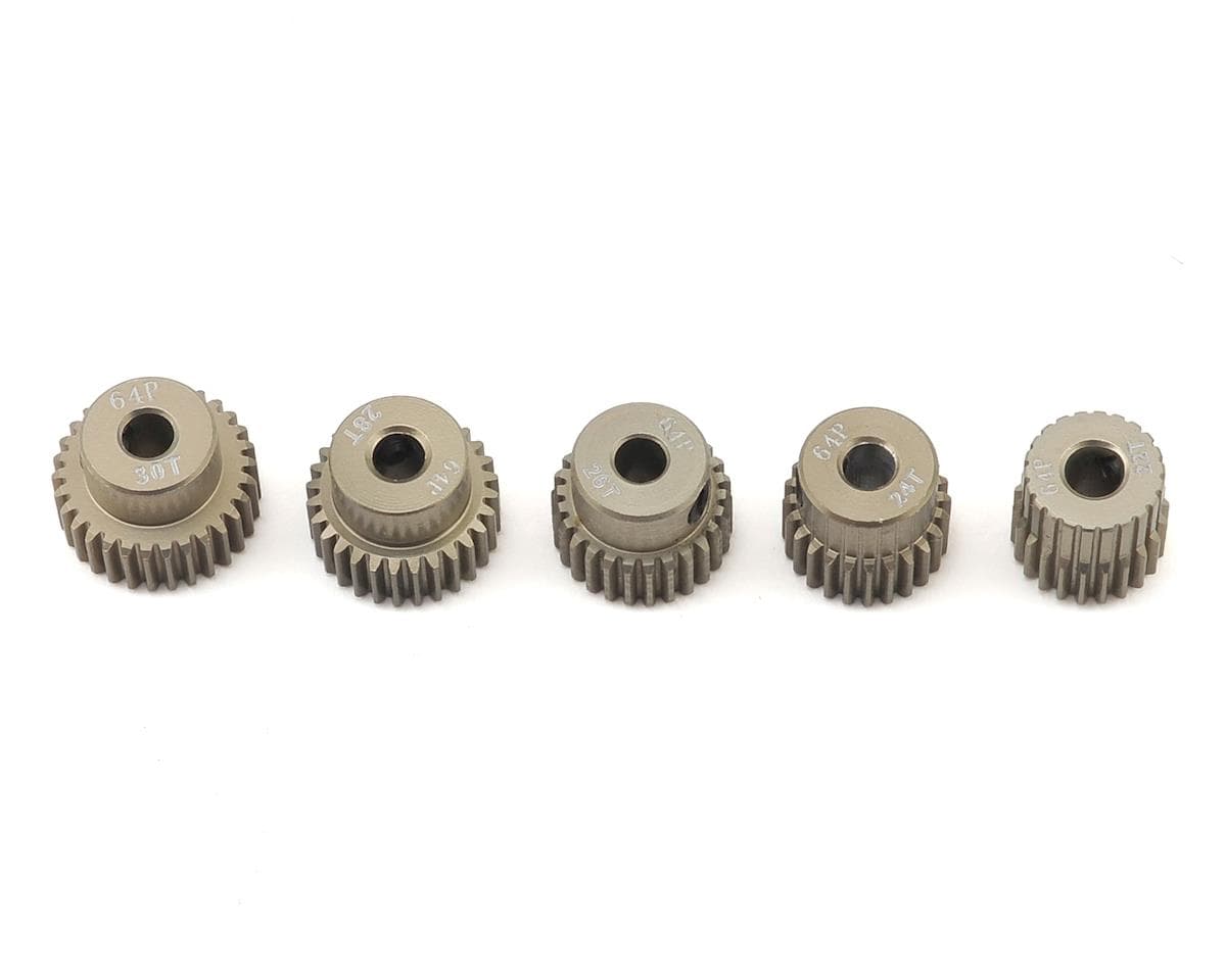 Ruddog 5-Pack 64P Aluminum Pinion Gear Even Pack (22,24,26,28,30T)