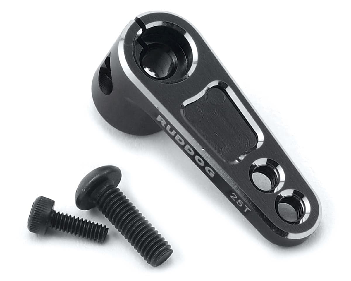 Ruddog Aluminum Offset Servo Horn (Black) (25T-ProTek/Ruddog/Savox)