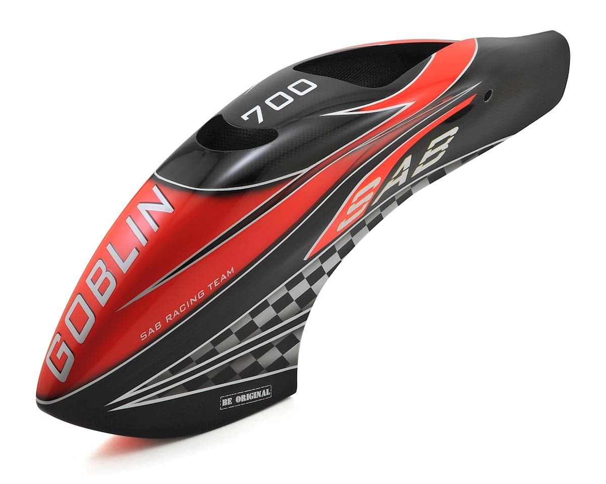 SAB Goblin Goblin 700 Canomod Airbrush Canopy (Red/Carbon)