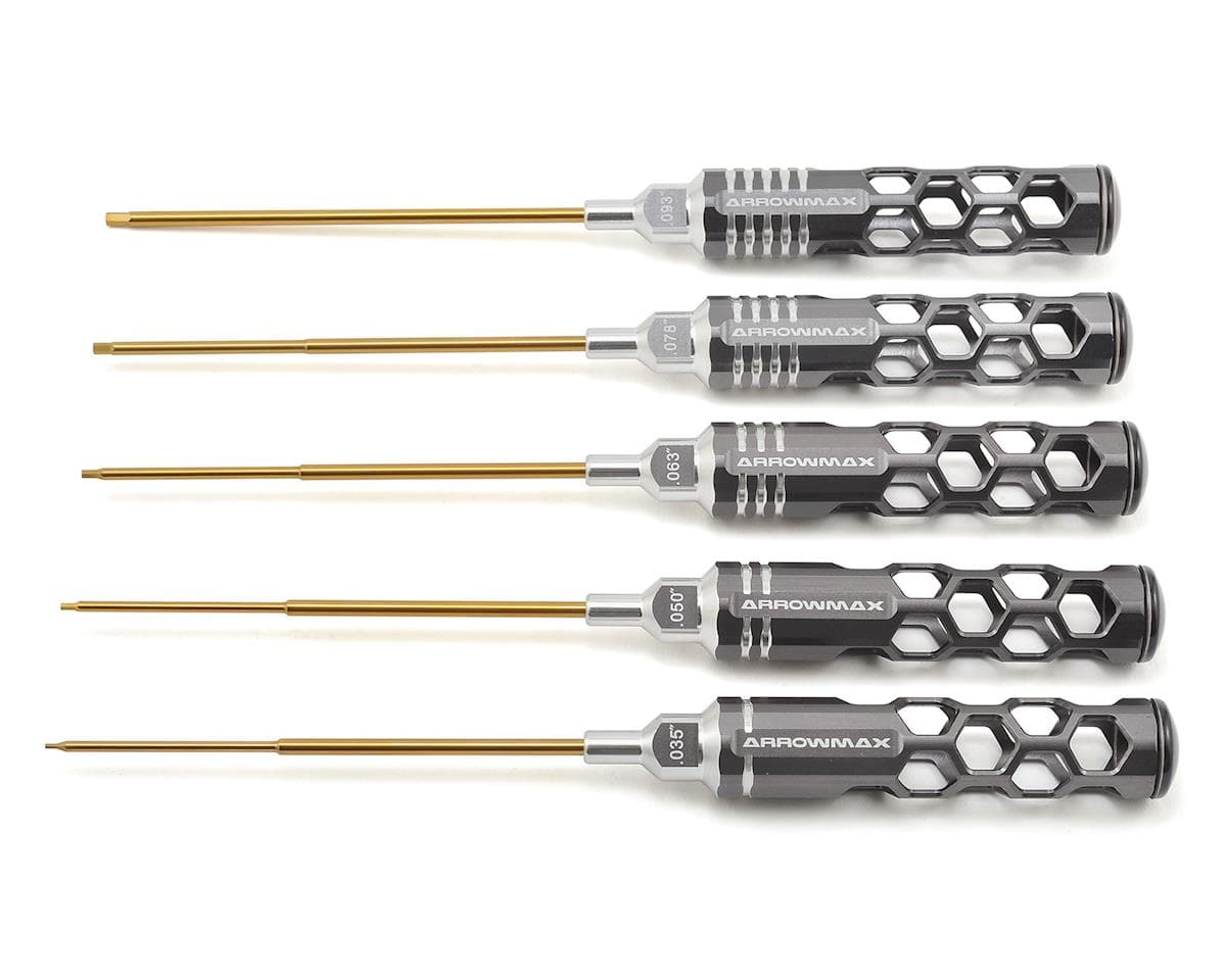 AM Arrowmax Allen Wrench Set V2 (5) .035, .050, 1/16, 5/64, 3/32