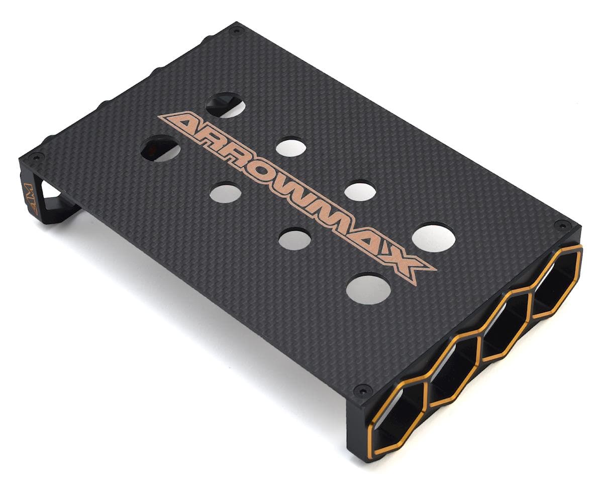 AM Arrowmax Black Golden 1/12 Pan Car & F1 Setup Frame/Car Stand