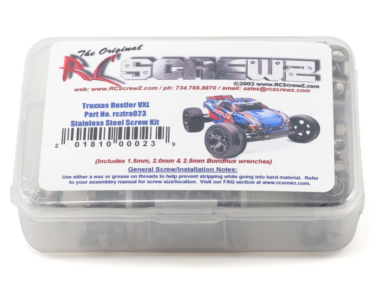 RC Screwz Stainless Steel Screw Set for Traxxas Rustler VXL