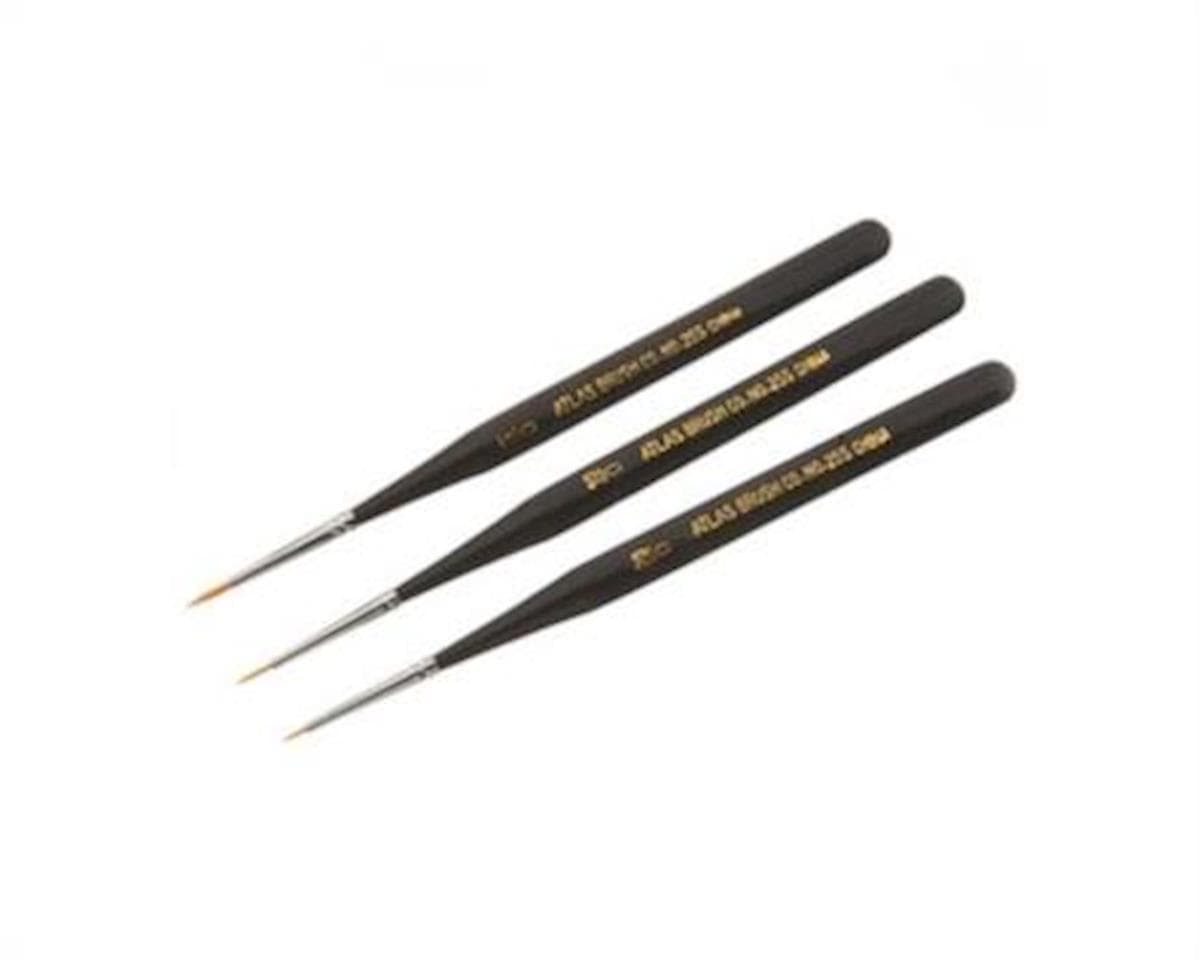Atlas Brush Golden Taklon Ultra Detail 3pc Set