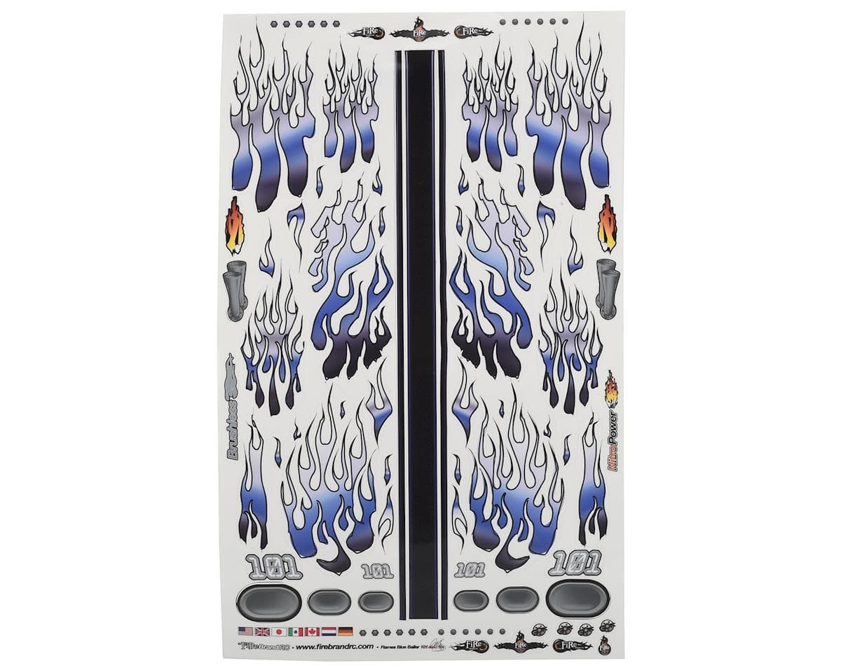 Firebrand RC Flames Ballers Decal Sheet (Blue) (8.5x14")