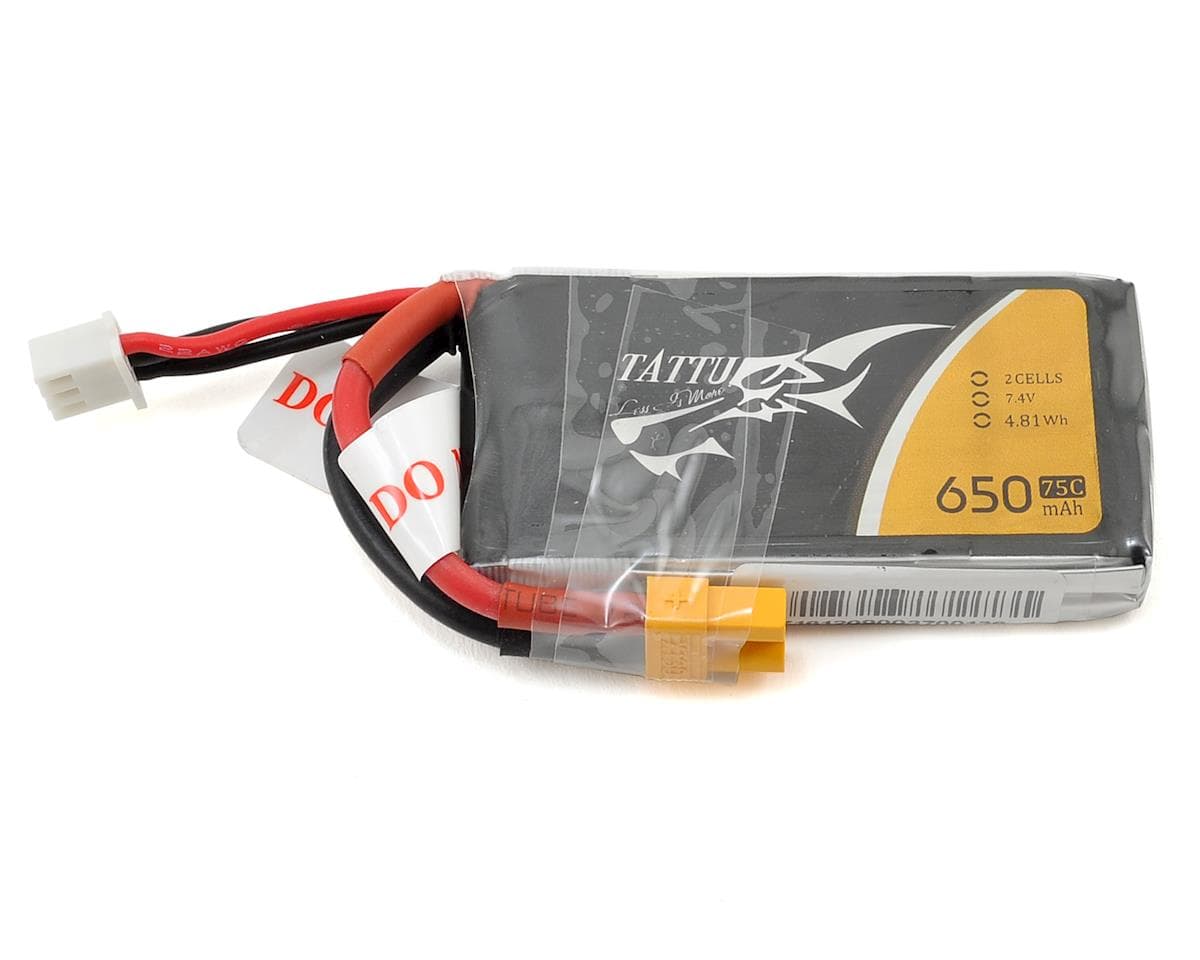Tattu 2S LiPo Battery 75C (7.4V/650mAh) w/XT-30 Connector