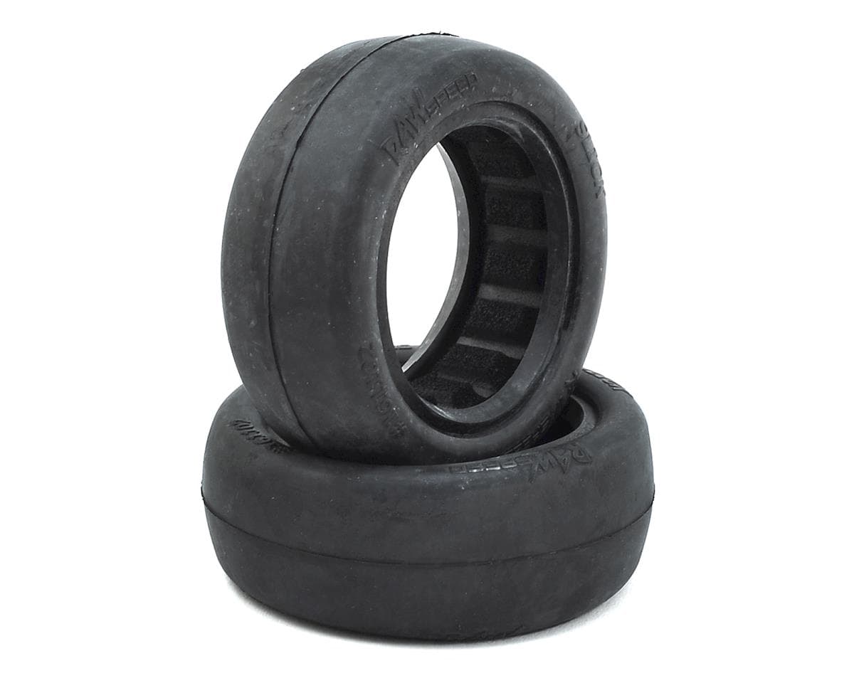 Raw Speed RC Slick 2.2" 1/10 2WD Front Buggy Tires (2) (Soft - Long Wear) w/Foam Inserts