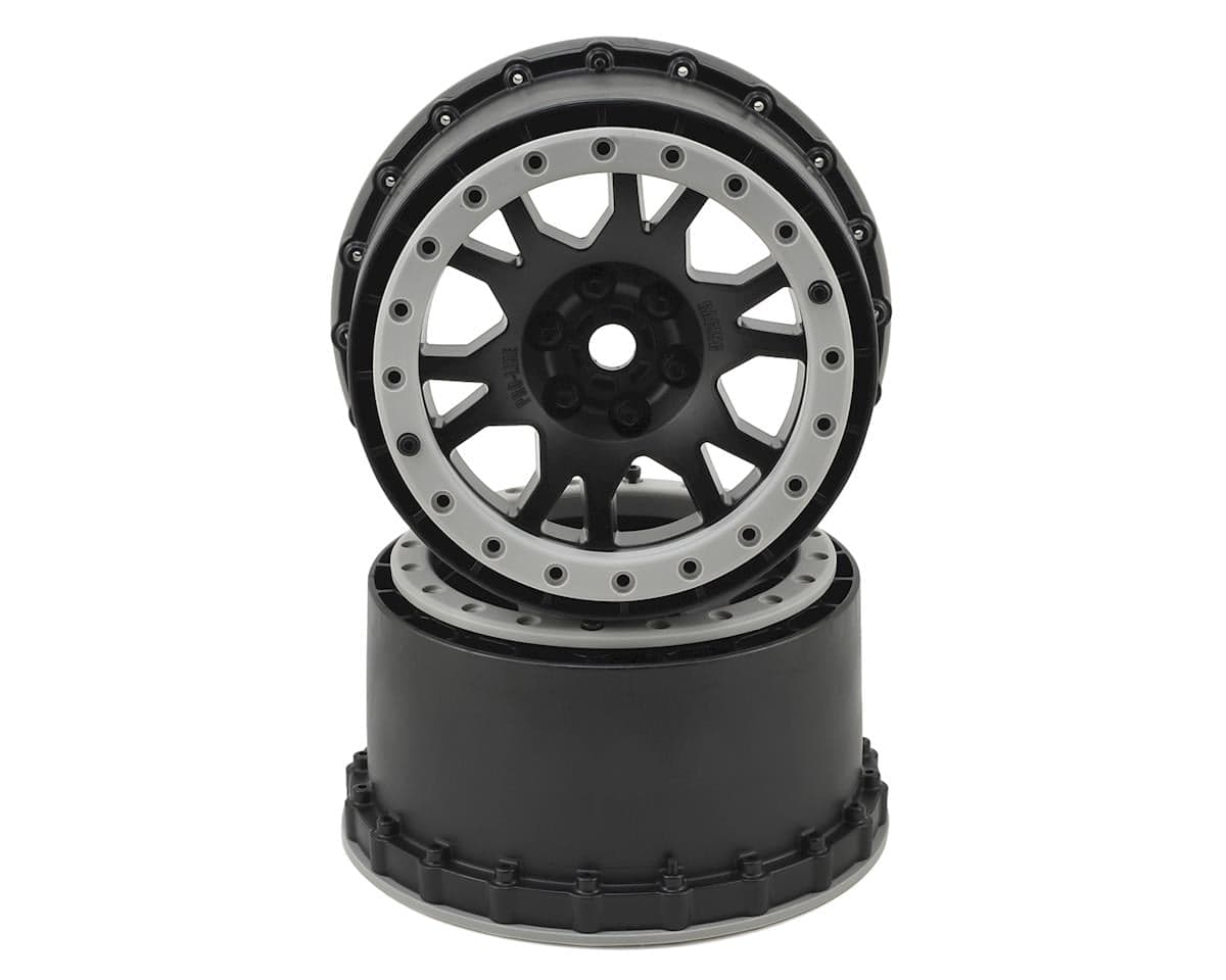 Pro-Line Impulse Pro-Loc Wheels (Black w/Stone Gray Rings) (2) for Traxxas X-Maxx