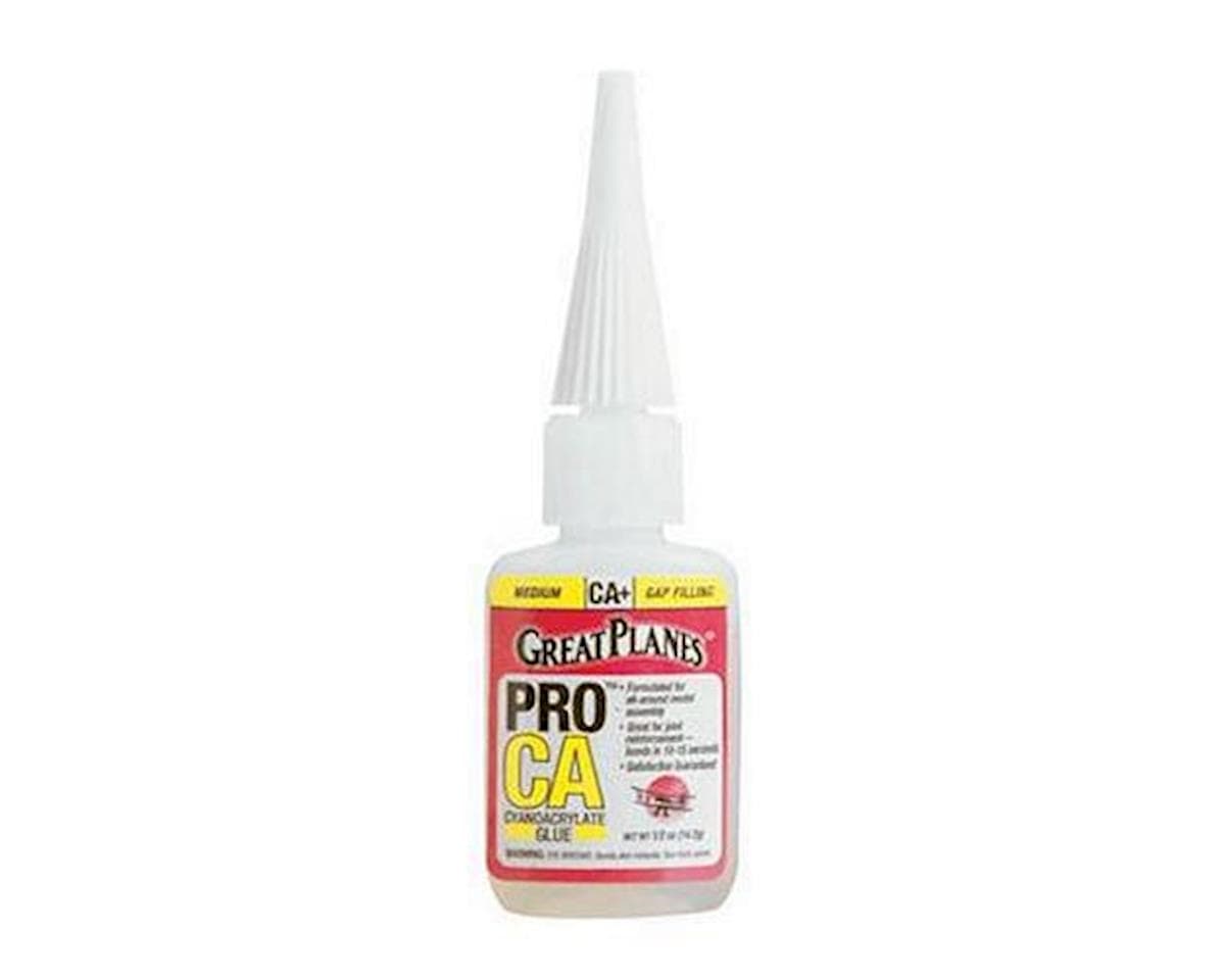 Great Planes Pro Instant CA+ Glue (Medium) (.5oz)