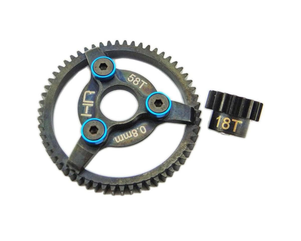 Hot Racing 32P Steel Pinion & Spur Gear Set 18T/58T For Slash, Rustler, Stampede, Bandit