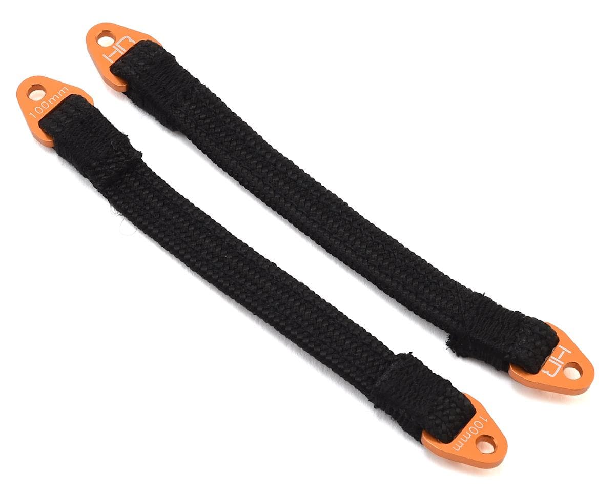 Hot Racing 100mm Suspension Travel Limit Straps (2) (Orange)