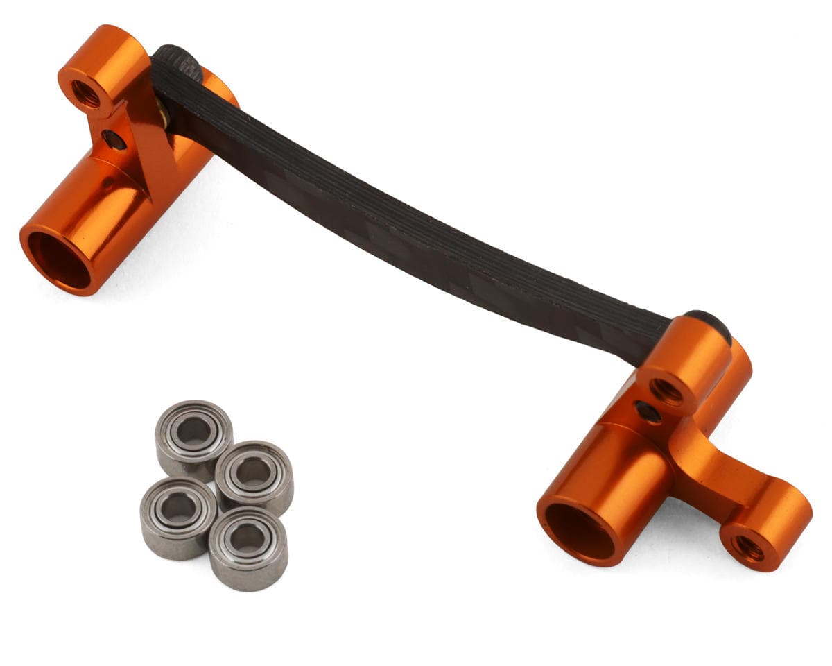 Hot Racing Aluminum/Carbon Fiber Steering Bellcrank (Orange) (BX4.18/DB4.18/DT4.18/MT4.18/SC4.18)