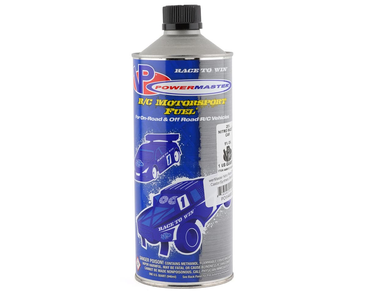 PowerMaster Nitro Race 25% Car Fuel (9% Castor/Synthetic Blend) (One Quart)