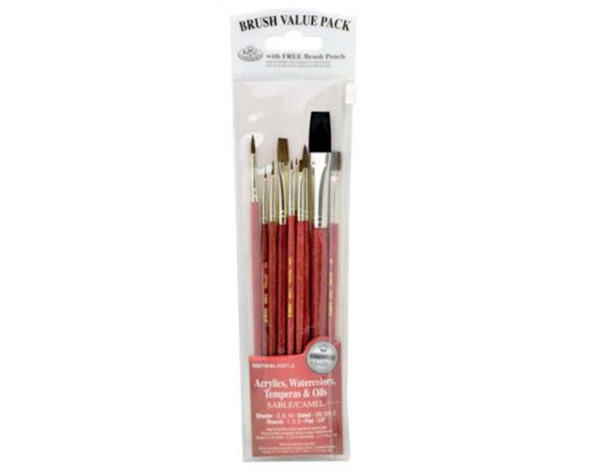 Royal Brush Manufacturing 10pc Sable / Camel Value Brush Set