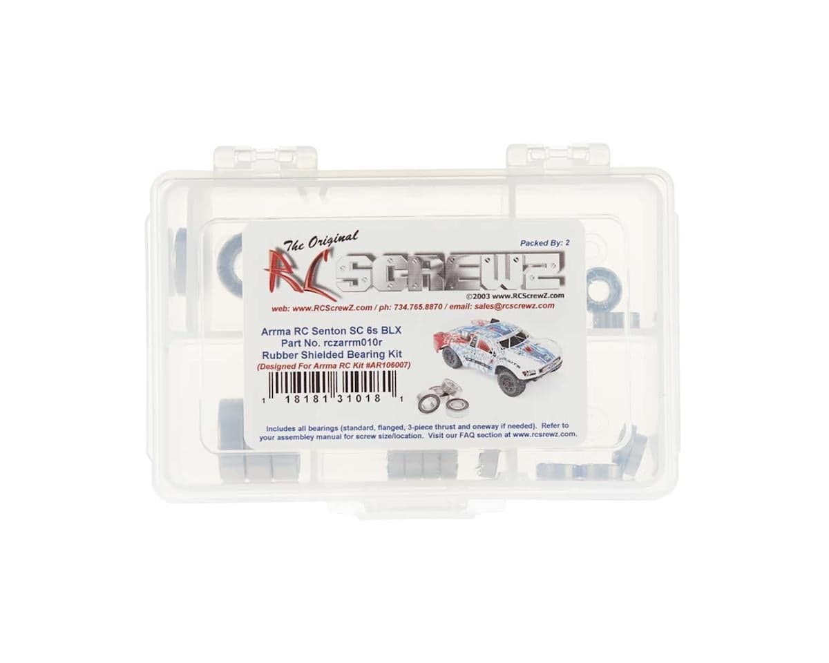 RC Screwz Arrma Senton 6S BLX Rubber Shielded Bearing Kit