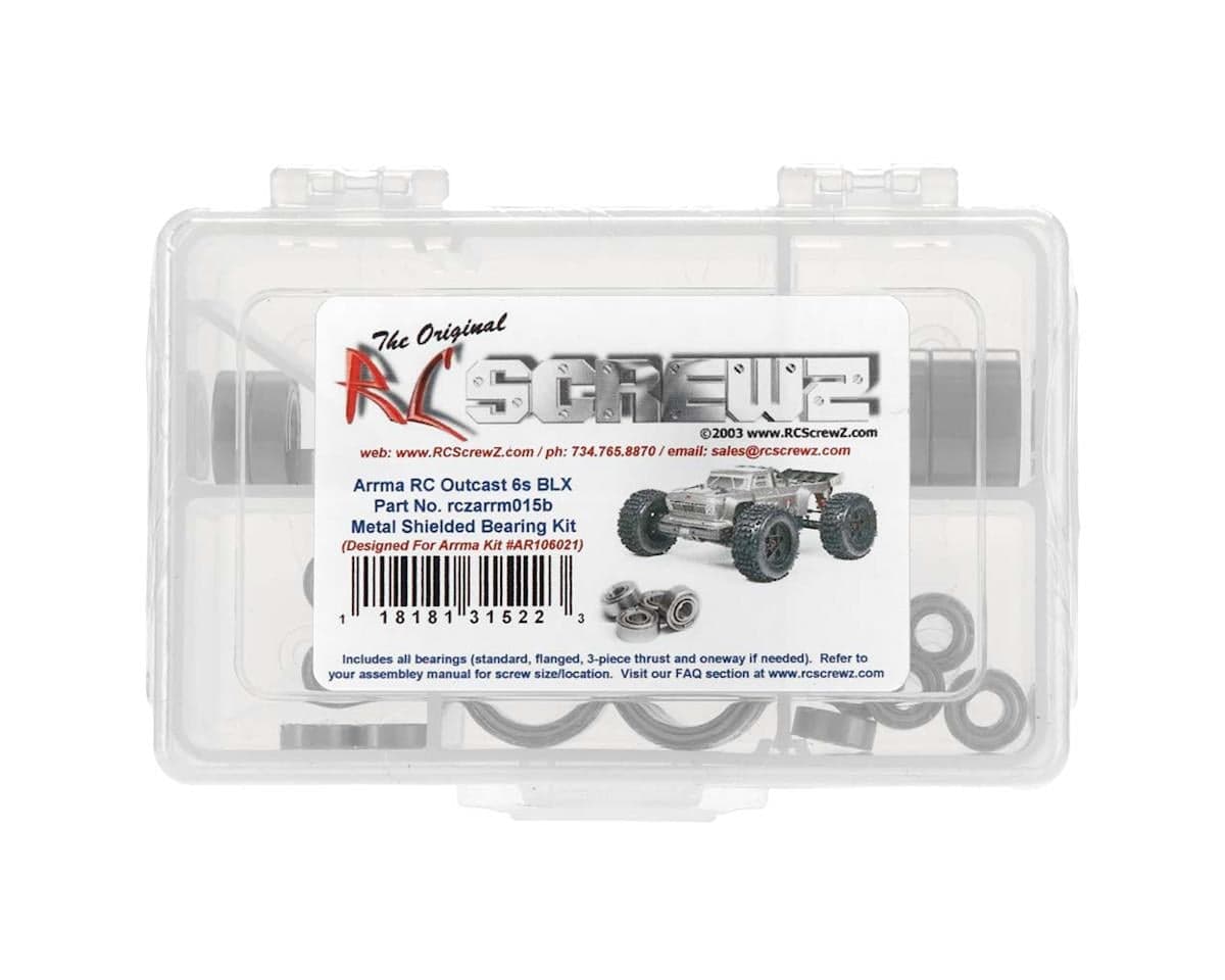 RC Screwz Arrma Outcast 6S BLX Metal Shielded Bearing Kit