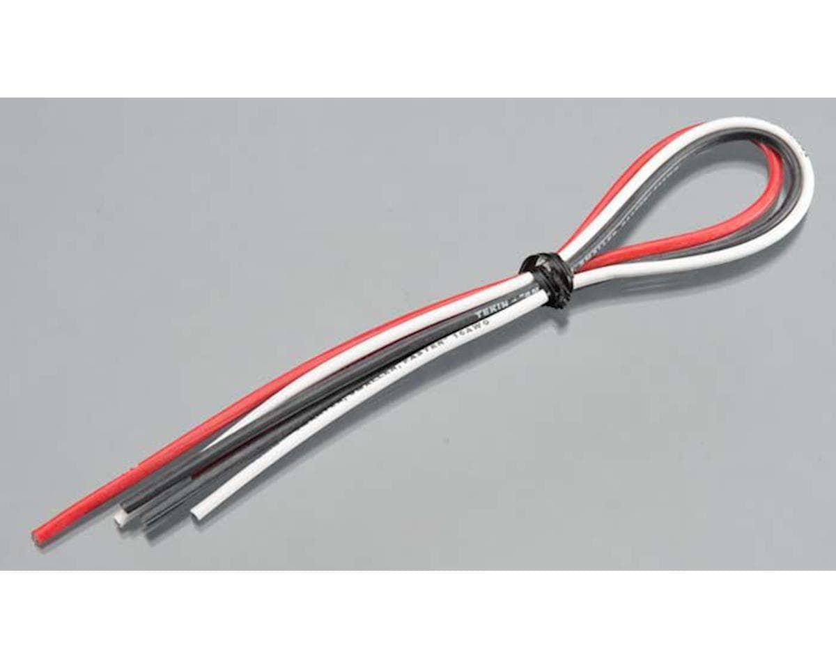 Tekin 16awg Silicon Power Wire 3pcs 12 Red/Blk/White