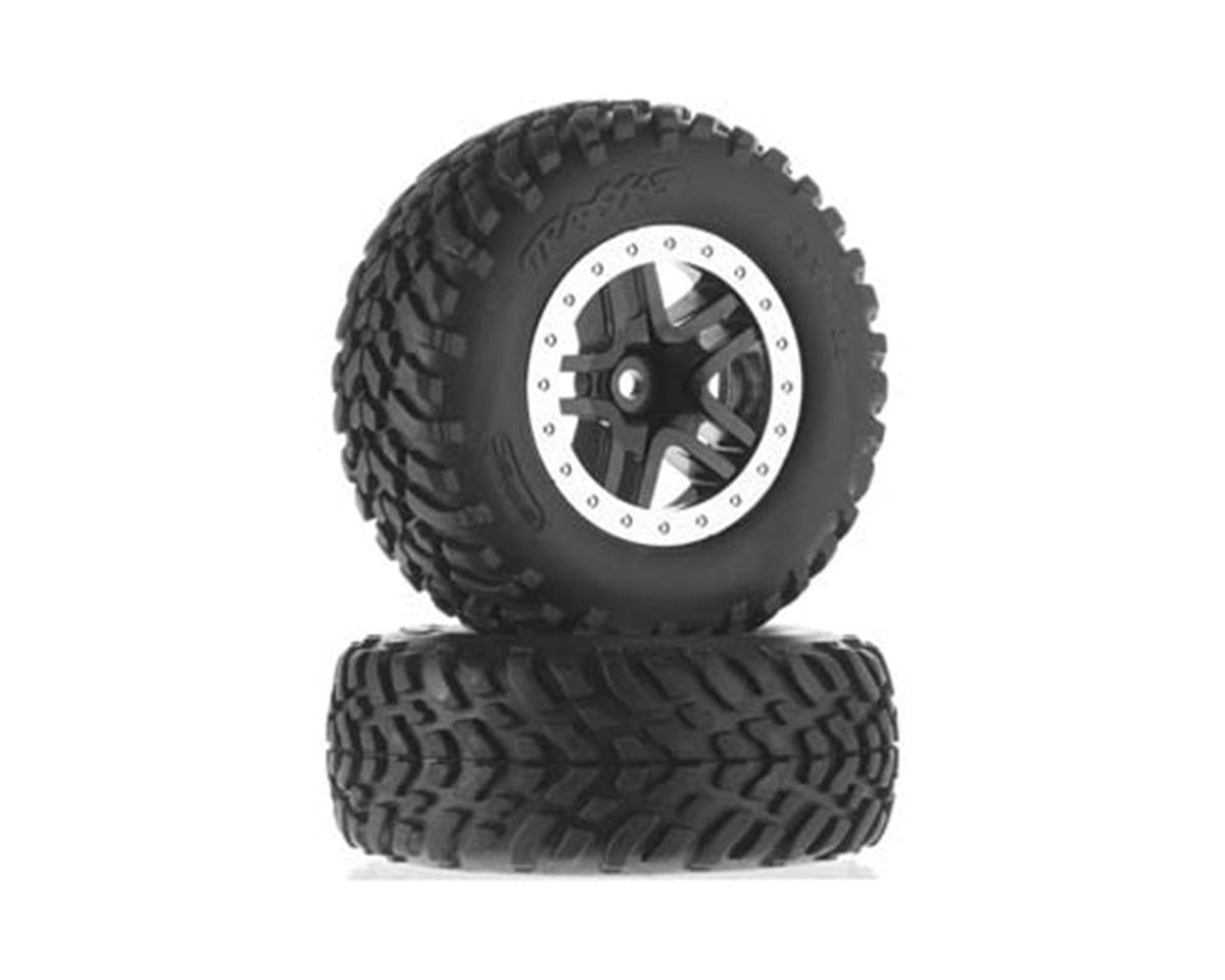 Traxxas SCT Off-Road Racing Pre-Mounted w/SCT Split-Spoke (Chrome/Black)