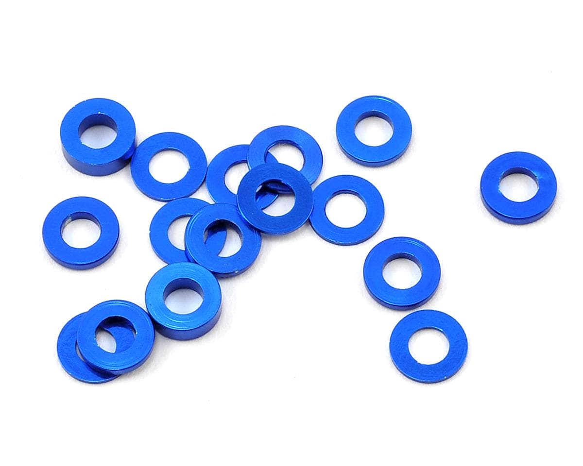 175RC Aluminum B6/B74/YZ2 Machined Hub Spacers (Blue) (16)