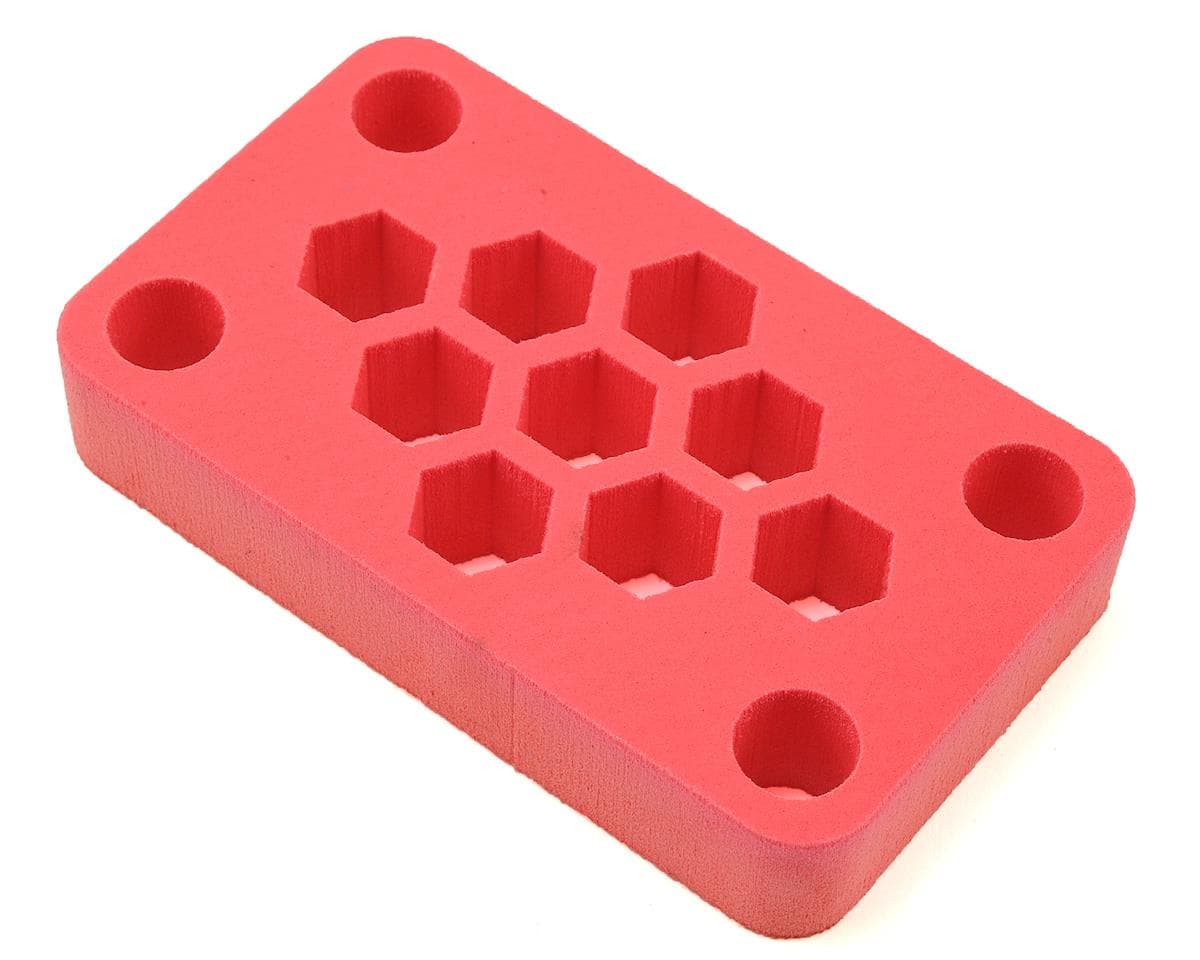 Maxline R/C Products 6x3.5x1" Foam Car Stand (Red) (1/10 TC & 1/12)