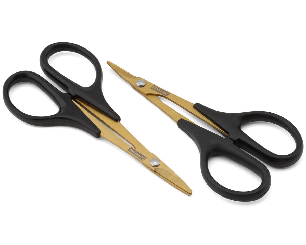 Maxline R/C Products TiNi Coated Straight/Curved Scissors Set