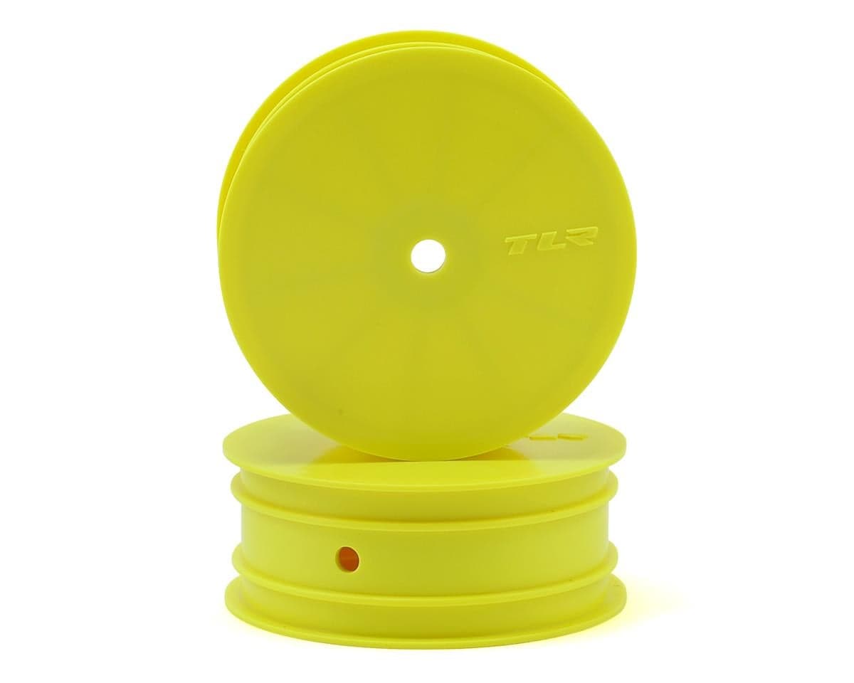 Team Losi Racing 22 Stiffezel 2WD Front Buggy Wheels (2) (Yellow) w/12mm Hex